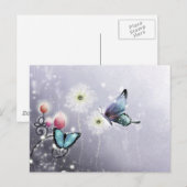 Lavender Butterfly Abstract Postkarte (Vorne/Hinten)