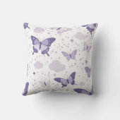 Lavender Butterfly Dreams Kissen (Rückseite)