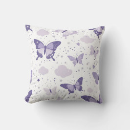 Lavender Butterfly Dreams Kissen