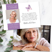 Lavender Butterfly Foto Beerdigung Danke Karten