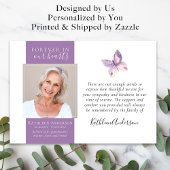 Lavender Butterfly Foto Beerdigung Danke Karten