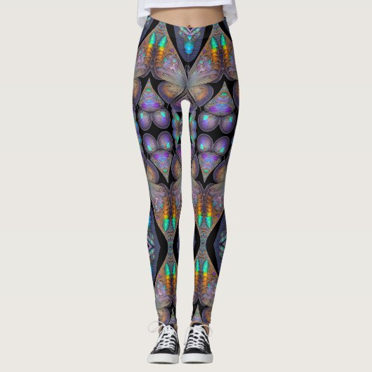 Lavender Butterfly Leggings (Vorderseite)