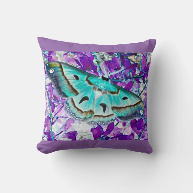 Lavender Butterfly Pillow Kissen (Vorderseite)