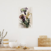 Lavender Calla Lilies Lily Blume Art Printing Post Poster (Küche)