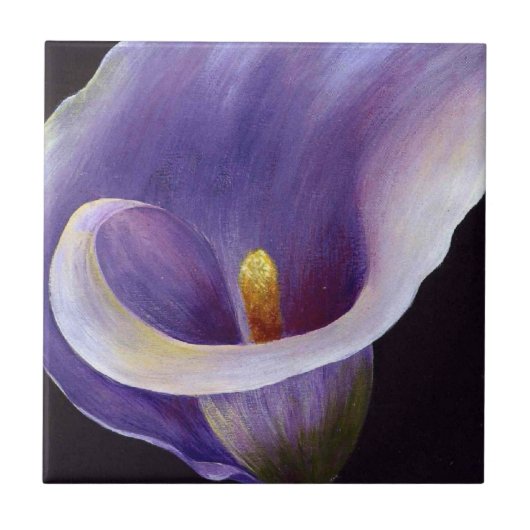 Lavender Calla Lily Fliese (Vorderseite)