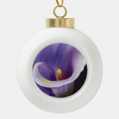 Lavender Calla Lily Keramik Kugel-Ornament (Vorderseite)