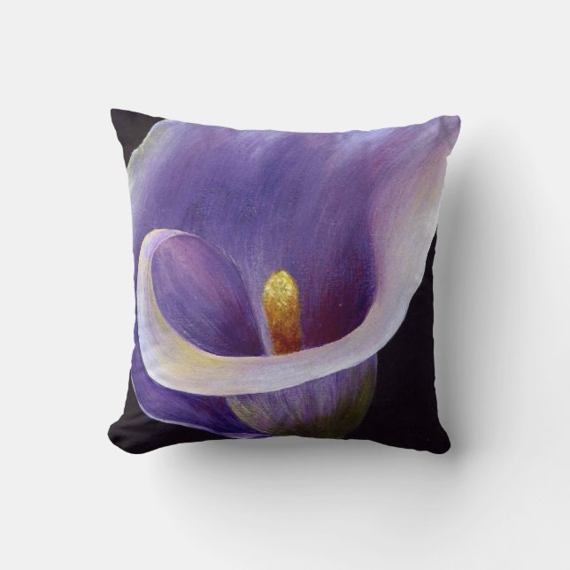 Lavender Calla Lily Kissen (Vorderseite)
