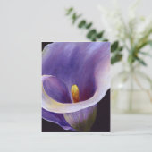 Lavender Calla Lily Postkarte (Stehend Vorderseite)