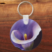Lavender Calla Lily Schlüsselanhänger (Vorderseite)