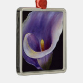 Lavender Calla Lily Silbernes Ornament (Rechts)