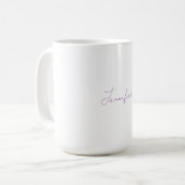 Lavender Calligraphy Elegant Schlichter Name Kaffeetasse (Vorderseite Links)
