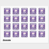 Lavender Candle Square Sticker (Blatt)