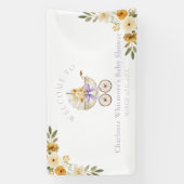 Lavender Carriage Welcome Banner | Baby Shower (Vertikal)