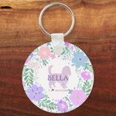 Lavender Cavalier King Charles Spaniel Custom Schlüsselanhänger (Vorderseite)