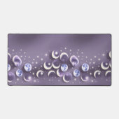 Lavender Celestial Moon Dreamy Glow Schreibtischunterlage (Vorderseite)
