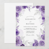 Lavender Celestial Spring Wedding Einladung (Vorne/Hinten)