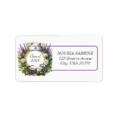 Lavender & Chamomile Nurse Abschluss Adressaufkleber (Vorne)