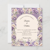 Lavender champagne cream arch wedding invitation (Vorderseite)