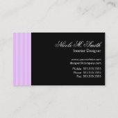 Lavender Chandelier und Couch Visitenkarte (Rückseite)