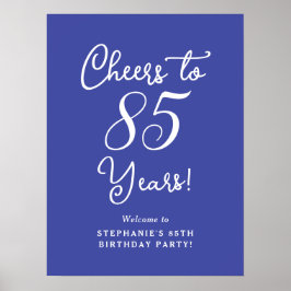 Lavender Cheers to 85 Years 85 th Birthday Party Poster