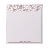 Lavender Cherry Blossom Personalisiert Notepad Notizblock (Vorderseite)