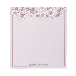Lavender Cherry Blossom Personalisiert Notepad Notizblock