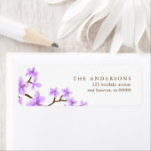 Lavender Cherry Blossoms Adressetiketten (Insitu)