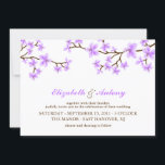 Lavender Cherry Blossoms Hochzeit Einladung<br><div class="desc">Schöne Einladungen mit einer zarten Frühlingsblütenillustrierung einer Kirschblüte oder japanischen Sakura und sind perfekt für Hochzeiten,  Brautpartys,  Quinceaneras,  16 . Geburtstag Geburtstagspartys,  Babyduschen,  und vieles mehr!</div>