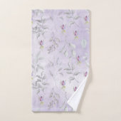 Lavender Chic Floral Blätter Handtuch (Handtuch)