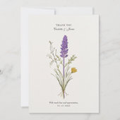 Lavender Chic Wedding Dankeschön Card Dankeskarte (Vorderseite)