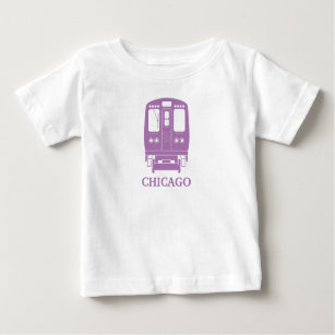 Lavender Chicago "L" Profil Baby T-shirt