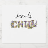 Lavender Chill Alkoholflaschenetikett (Einzelnes Label)