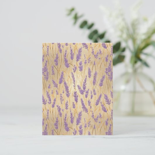 Lavender Chiyogami Postkarte (Stehend Vorderseite)
