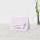 Lavender Christening Einladung (Vorderseite)