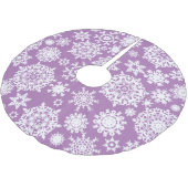 Lavender Christmas Snowflake Muster Baumrock Polyester Weihnachtsbaumdecke (Schrägansicht)