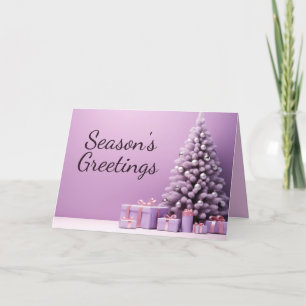 Lavender Christmas Tree Feiertagskarte
