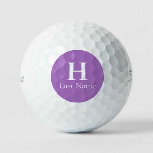 Lavender Circle Personalisiert Golf Ball (3) HAMbW (Vorderseite)