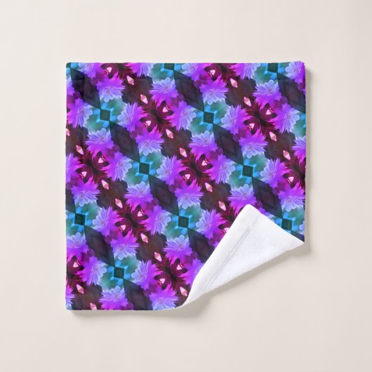 Lavender Clematis Blume in Trellis Badhandtuch Set (Waschlappen)