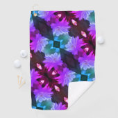 Lavender Clematis Blume in Trellis Golfhandtuch (Insitu)