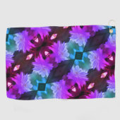 Lavender Clematis Blume in Trellis Golfhandtuch (Horizontal)