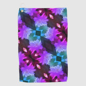 Lavender Clematis Blume in Trellis Golfhandtuch (Vorderseite)