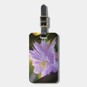 Lavender Clematis Blume in Trellis Personalisiert Gepäckanhänger (Vorderseite vertikal)