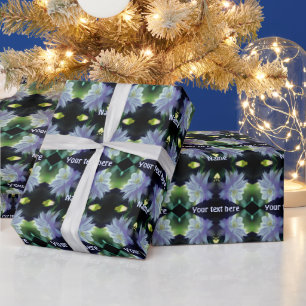 Lavender Clematis Blume in Trellis Personalisiert Geschenkpapier