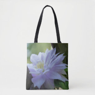Lavender Clematis Blume in Trellis Tasche