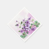 Lavender Clematis Weinroute Mendrisiotto Serviette (Ecke)