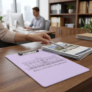 Lavender Clipboard mit architektonischem Design Klemmbrett