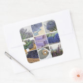 Lavender Collage Quadratischer Aufkleber (Umschlag)