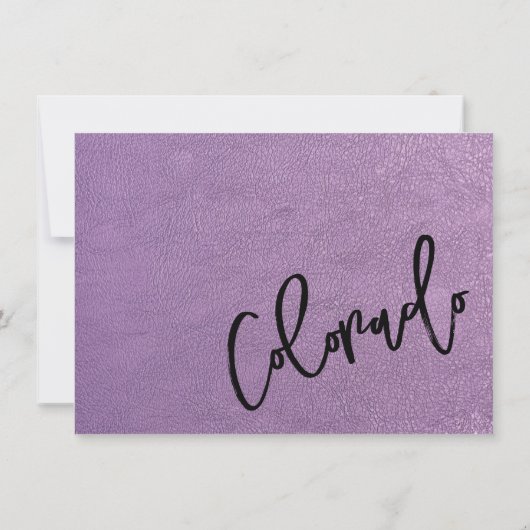 Lavender Colorado Passport Danke Karte (Rückseite)
