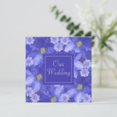 Lavender Colored Floral Wedding Einladung (Stehend Vorderseite)