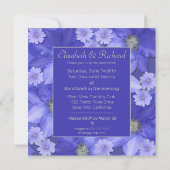 Lavender Colored Floral Wedding Einladung (Rückseite)